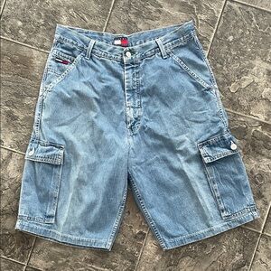 Vintage TOMMY HILFIGER Denim Men’s Retro Urban Coastal Streetwear Cargo Shorts